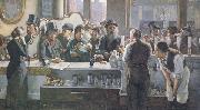 john henry henshall,RWS Behind the Bar (mk46) oil painting picture wholesale